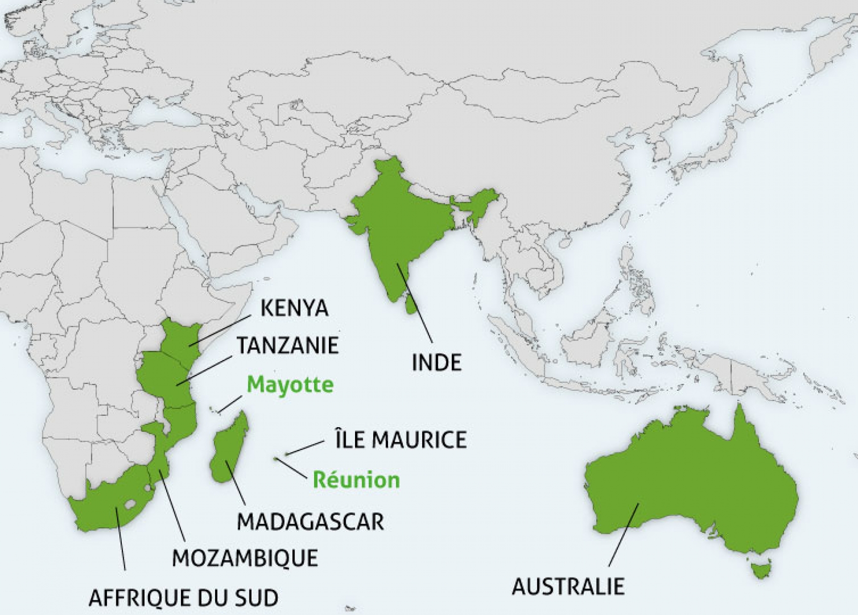 Scope of the Programme Océan indien 2014-2020